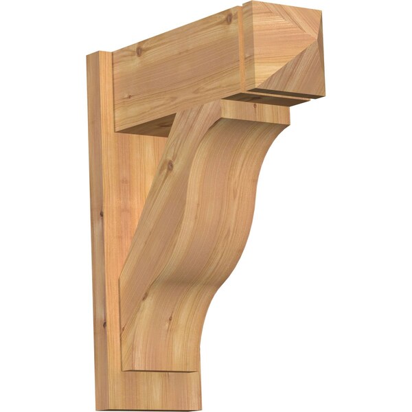 Ekena Millwork Funston Smooth Arts and Crafts Outlooker, Western Red Cedar, 7 1/2"W x 20"D x 24"H OUT08X20X24FST03SWR - main